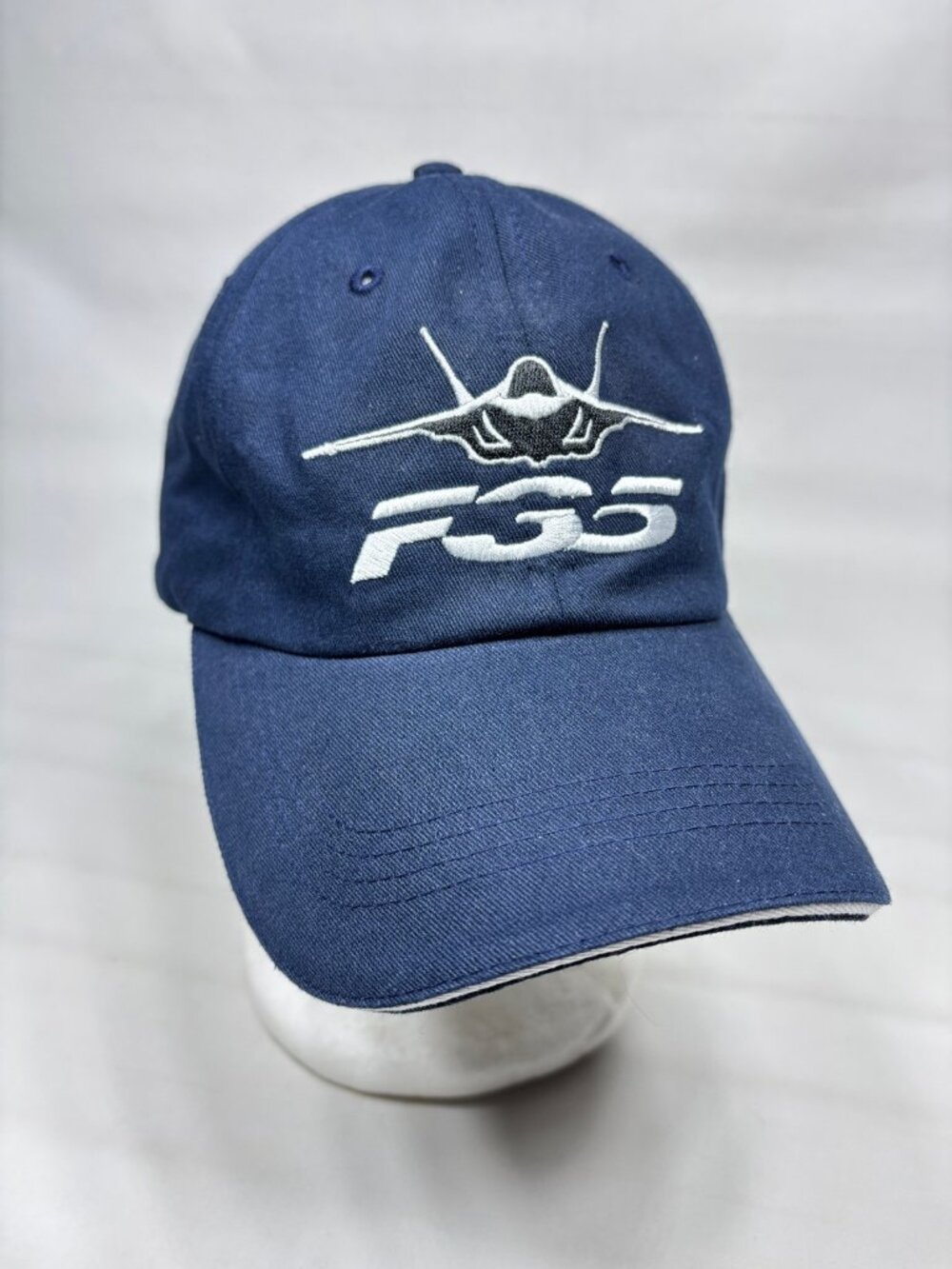 Lockheed Martin F-35 Lightning II Hat Navy Blue Fighter Jet Cap Adjustable VGC